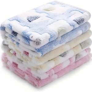 Elephant Warm Soft Fluffy Fleece Flannel Pet Cat‎ Dog Blanket Mat MEDIUM 21"x30"